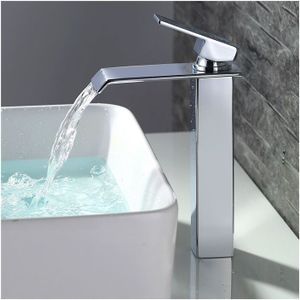 Homelody - Badarmatur wasserfall Wasserhahn Bad hoch Waschtischarmatur Waschbeckenarmatur Einhandmischer Bad Armatur Mischbatterie Bad Chrom