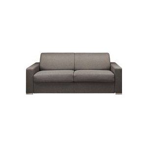 Schlafsofa mit Matratze 4-Sitzer Stoff - Anthrazit - Liegefläche: 160 cm - Matratzenhöhe: 16 cm mit Memory Schaum - CALITO