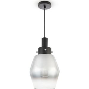 Paco Home Pendellampe Hängelampe Glas Lampenschirm Vintage Esszimmer Modern E27 Typ 2, Chrome