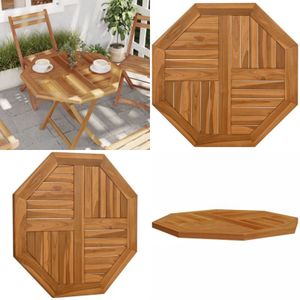 Vidaxl - Tischplatte 70x70x2,5 cm Achteckig Massivholz Teak - Holztischplatte - Gartenmöbel - Teakholz - Essplatz - Terrasse - Home & Living