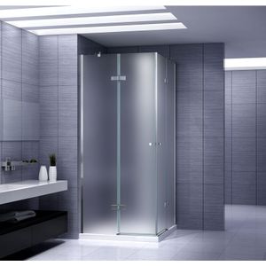 Iflair - Duschkabine Duschabtrennung Eckeinstieg Scharniertür nano-esg Satiniert Höhe: 190cm DK19 90x75 cm