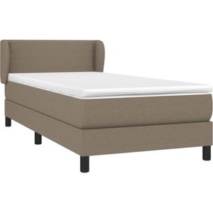 Vidaxl - Boxspringbett mit Matratze Taupe 80x200 cm Stoff