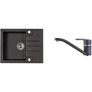 Alveus Sets - Spüle-Set Rock 30 und Armatur Nina, carbon SETA042