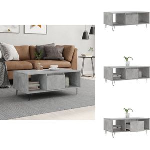 Vidaxl - Couchtisch Betongrau 90x50x36,5 cm Holzwerkstoff - Couchtisch - Wohnzimmerstil - Holzmöbel - Betonoptik - Sideboard