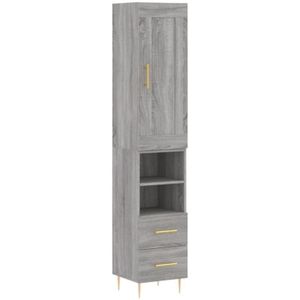 Vidaxl - Highboard Grau Sonoma 34,5x34x180 cm Holzwerkstoff