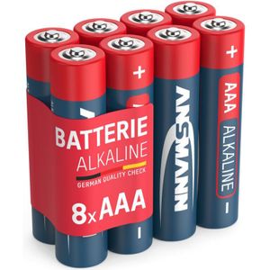 8x Ansmann Alkaline Batterie aaa Micro 1,5V – LR3 MN2400 (8 Stück)