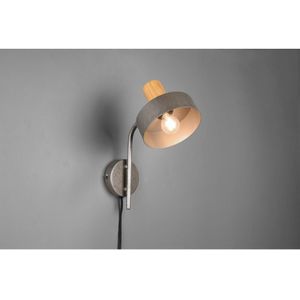 Trio - Wandleuchte Gaya 1xE14 Antik Nickel und Holz H32 cm Lighting
