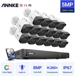 Sannce - annke 16CH Système de sécurité vidéo réseau Super hd PoE 5MP 16 caméras style a – 1TB