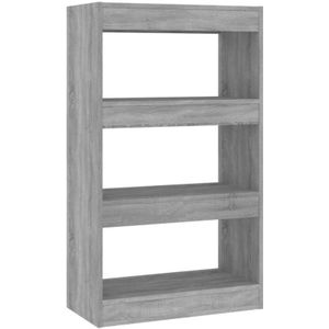 Bücherregal/Raumteiler Grau Sonoma 60x30x103 cm Holzwerkstoff Vidaxl