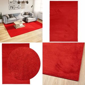 Vidaxl - Teppich oviedo Kurzflor Rot 200x280 cm - Weicher Teppich - Kuscheldecke - Wohnraumteppich - Flurmatte - Schlafzimmerteppich - Home & Living