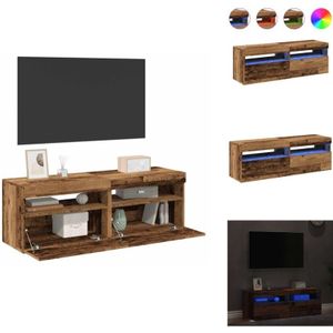 Vidaxl - TV-Schränke mit LED-Leuchten 2 Stk. Altholz-Optik Holzwerkstoff - TV-Schrank - TV-Schränke - TV-Möbel - TV-Ständer