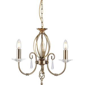 Elstead - Aegean - Kronleuchter 3 Light Aged Brass Finish, E14