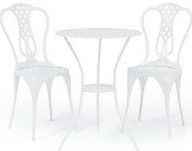 3-tlg. Bistro-Set Aluminiumguss Weiß Vidaxl