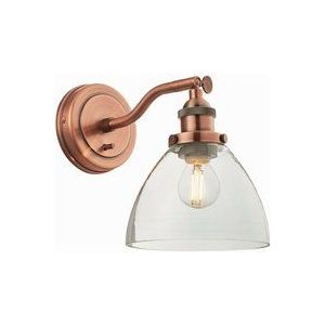 Hansen - 1 Lichtwandglas, gealterte Kupferplatte, E14 - Endon