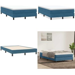 Vidaxl - Boxspringbett ohne Matratze Dunkelblau 120x210 cm Samt