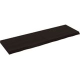 Waschtischplatte Dunkelbraun 160x50x(2-6)cm Massivholz vidaXL