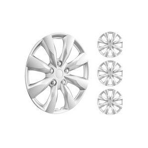 VEVOR Radkappen Radnabenkappen Felgenabdeckung 4 Stk. für 16 Zoll Durchmesser, Radkappe (φ440 x 60 mm) mit Druckknopf & Ventildüsenloch, ABS- und