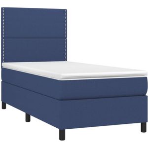 Vidaxl - Boxspringbett mit Matratze Blau 80x200 cm Stoff