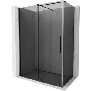 Mexen - Velar Duschkabine verschiebbar 140 x 85 cm, Graphit, gebürstet Gun Grey - 871-140-085-41-66