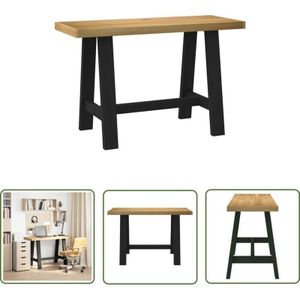 vidaXL Schreibtisch NOAIN A-Form-Beine 120x50x75 cm Massivholz Kiefer
