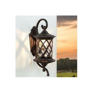 Elegante Außen Wandleuchte Braun Antik E27 Laterne