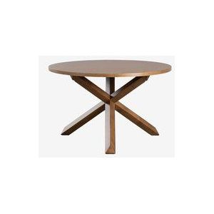 Sklum - Runder Esstisch Ø120 cm aus mdf und Mierenholz Braun Dark