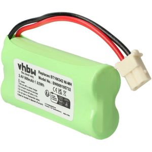 vhbw Akku kompatibel mit V-Tech CS6325, CS6325-2, CS6325-3, CS6325-4, CS6325-5 schnurlos Festnetz Telefon (800mAh, 2,4V, NiMH)