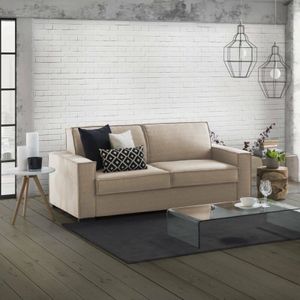 Schlafsofa Addolorata, 3-Sitzer-Sofa, 100% Made in Italy, Wohnzimmersofa mit drehbarer Öffnung, aus gepolstertem Stoff, mit schmalen Armlehnen, Cm