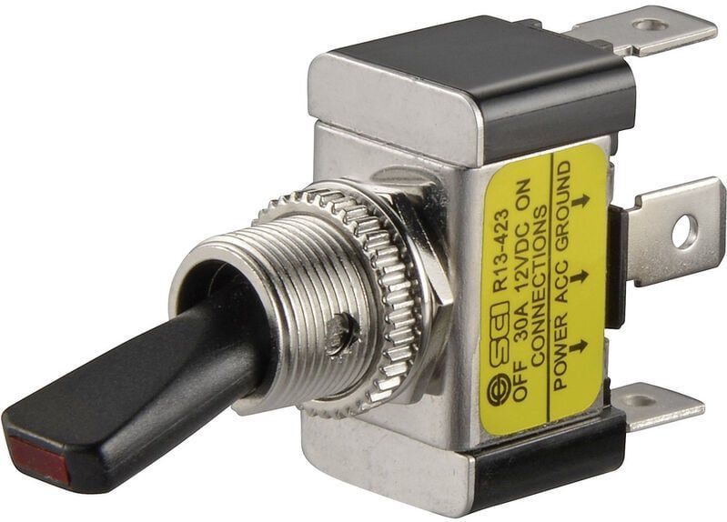 1587694 Kfz-Kippschalter TC-R13-423L gelb 12 v/dc 30 a 1 x Aus/Ein rastend 1 St. - Tru Components