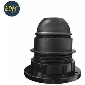 E-27 EDM Lampenfassung mit Halbgewinde + schwarze Unterlegscheibe