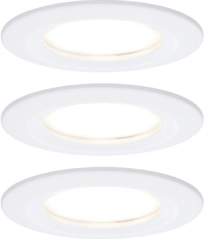 Nova Bad-Einbauleuchte 3er Set led led 18 w IP44 Weiß (matt) - Paulmann