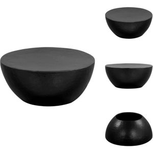 Vidaxl - Couchtisch aus Gehämmertem Aluminium 70 x 30 cm Schwarz - Couchtisch - Alu Couchtisch - Gehärteter Aluminium Tisch - Schwarz - Wohnzimmerstil