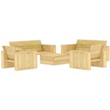 Vidaxl - 5-tlg. Garten-Lounge-Set Kiefernholz Imprägniert