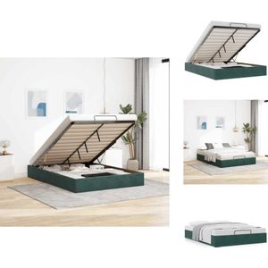 Vidaxl - Ottoman-Bett ohne Matratze Dunkelgrün 140x200 cm Samt - Ottoman-Bett - Ottoman-Betten - Bettrahmen - Bettgestell