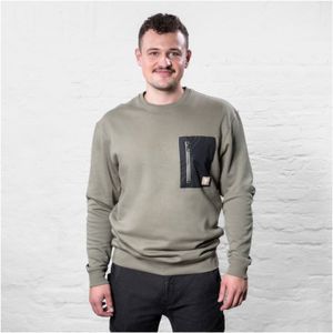 Heavy Crew Sweater duty organic cotton m olive - Stier