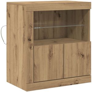 Vidaxl - Sideboard mit LED-Lichtern Artisan Eiche 60,5x37x67 cm