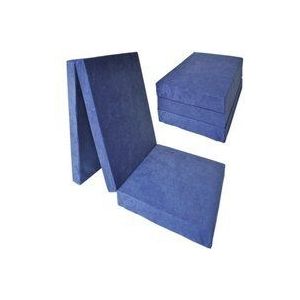 Gästematratze Marineblau - Faltmatratze - 195x80x15 cm - Campingmatratze