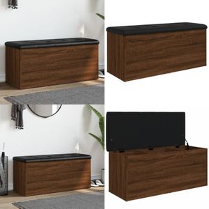 Vidaxl - Sitzbank mit Stauraum Braun Eiche 102x42x45 cm Holzwerkstoff - Wohnzimmer Dekoration - Stauraumbank - Garderobe - Eingangsbereich Möbel