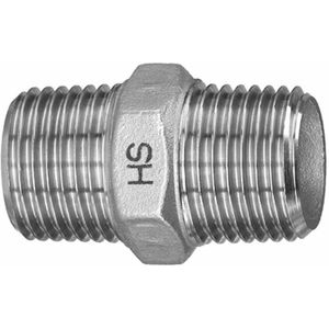 Es Doppelnippel Edelstahl V4A (aisi 316), ag/ag, Typ 280, 2 Zoll