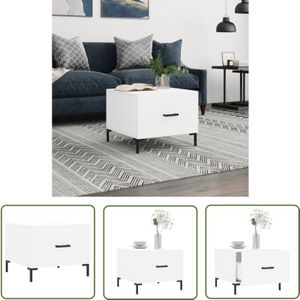 The Living Store - Couchtisch Weiß 50x50x40 cm Holzwerkstoff - Couchtisch - Wohnzimmerstil - Weißer Couchtisch - Holzmöbel - Sideboard