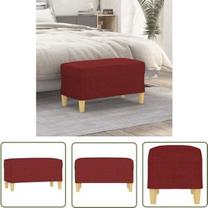 The Living Store - Sitzbank Weinrot 70x35x41 cm Stoff - Sitzbank - Weinrot - Sofa - Polstermöbel - Wohnzimmermöbel