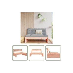 Garten-Mittelsofa 120x80 cm Massivholz Douglasie - Gartenmöbel - Holzsessel - Lounge Set - Außengarten - Terrassenmöbeln - The Living Store