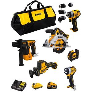 Kit D12K602 (DCS512 + DCS312 + DCD703 + DCH072 + DCF901 + DCE088 + 1 x 3,0 Ah + 1 x 5,0 Ah + DCB107 + Tasche) - Dewalt