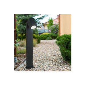 Etc-shop - Gartenleuchte Außenstehlampe Wegeleuchte schwarz mit verstellbaren Spot, Aluminium , 1x GU10, IP44, 80x10,5x11,75cm