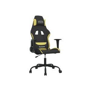Vidaxl - Gaming-Stuhl mit Massagefunktion Schwarz und Hellgrün Stoff