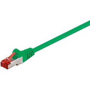 Cat 6 Patchkabel, s/ftp (PiMF), Grün, Kupferleiter (cu), halogenfreier Kabelmantel (lszh). Kabellänge 3 m