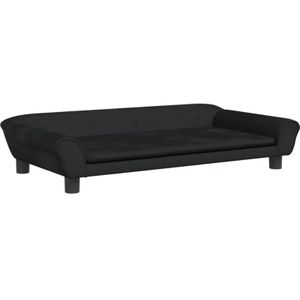 Kindersofa Schwarz 100x50x26 cm Samt Vidaxl