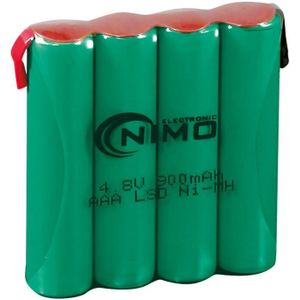 Nimo - Ni-Mh-Akku 4,8Vdc 900mA AAAx4 Lötanschlüsse