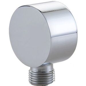 Alovez - Duschadapter, verchromte Messingkonstruktion, G1/2, einfache Wandinstallation, runder Duschschlauchanschluss