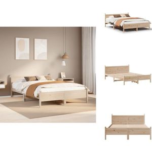 Massivholzbett ohne Matratze 120x190 cm Kiefernholz - Bettgestell - Bettgestelle - Bettrahmen - Schlafzimmermöbel